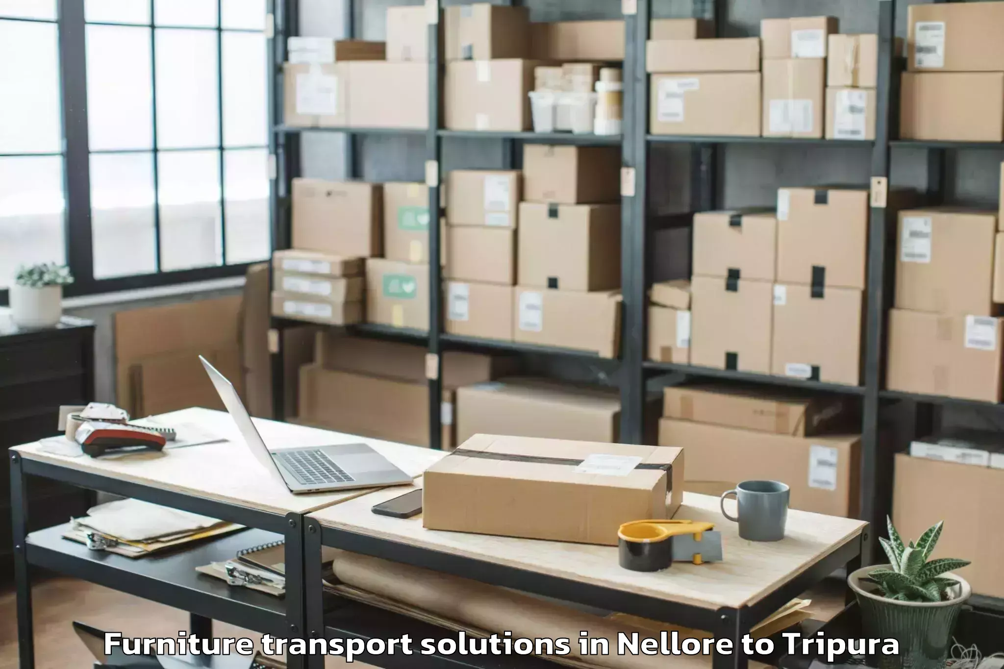 Professional Nellore to Teliamura Furniture Transport Solutions